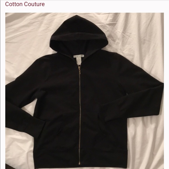 Cotton Couture black stretchy hoodie - Picture 2 of 3
